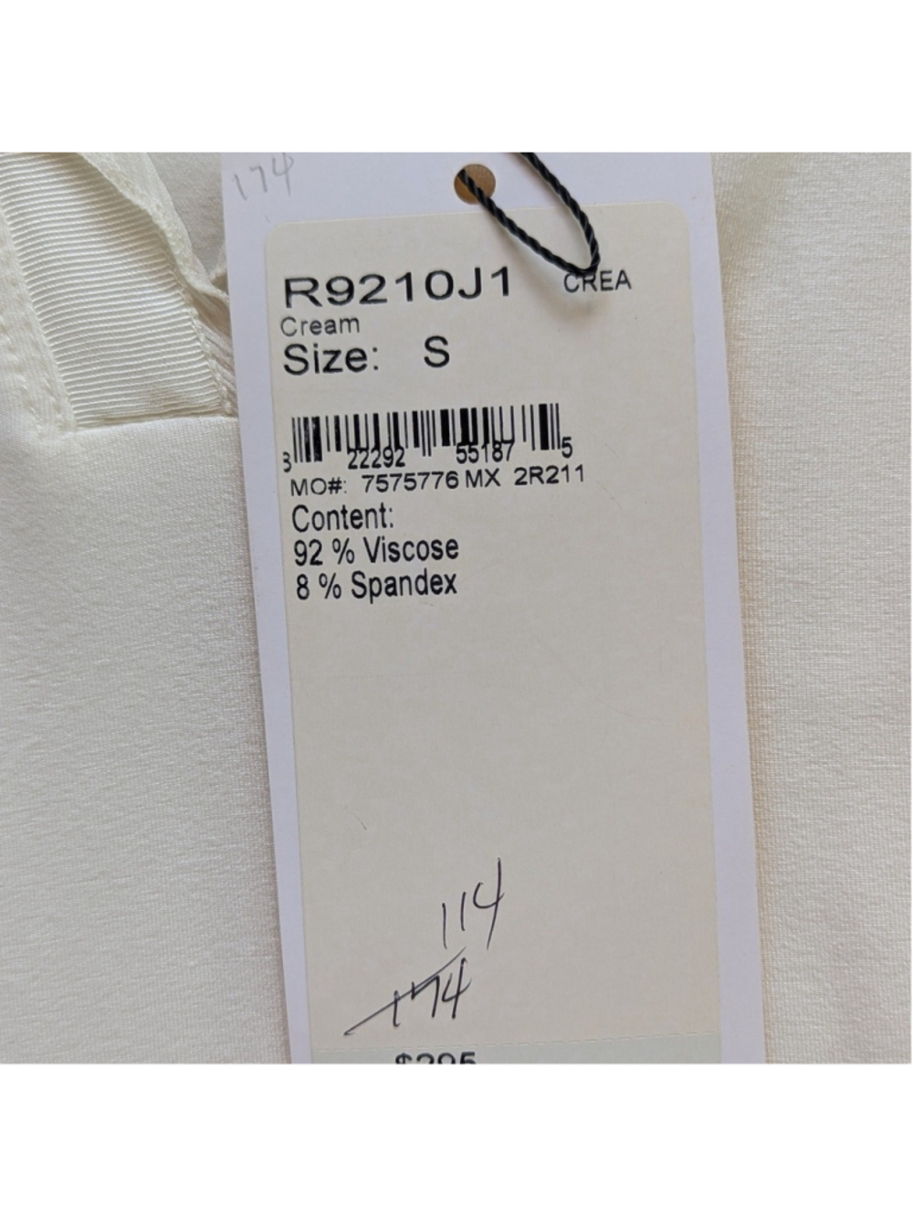 St. John Ivory Split Neck 3/4 Sleeve Knit Top Sz S NWT - Picture 7 of 10